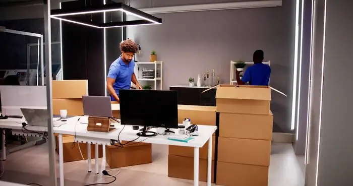 Relokates professional office removal team
