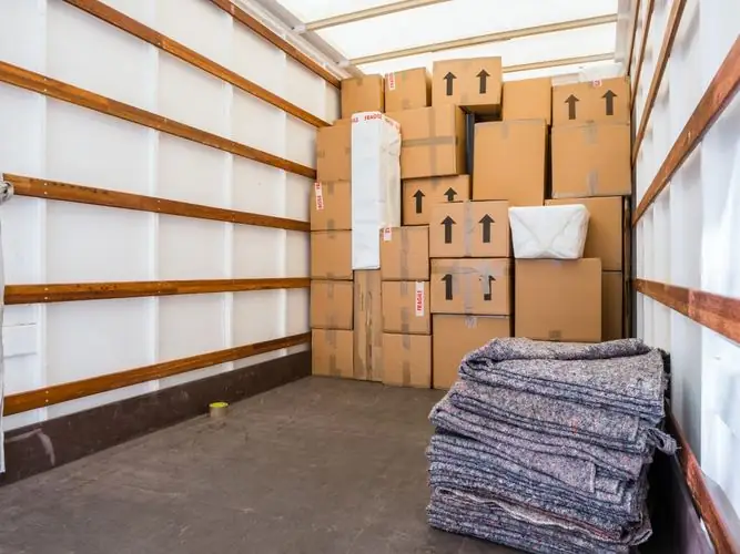 Inside a professionally loaded Relokates removal van